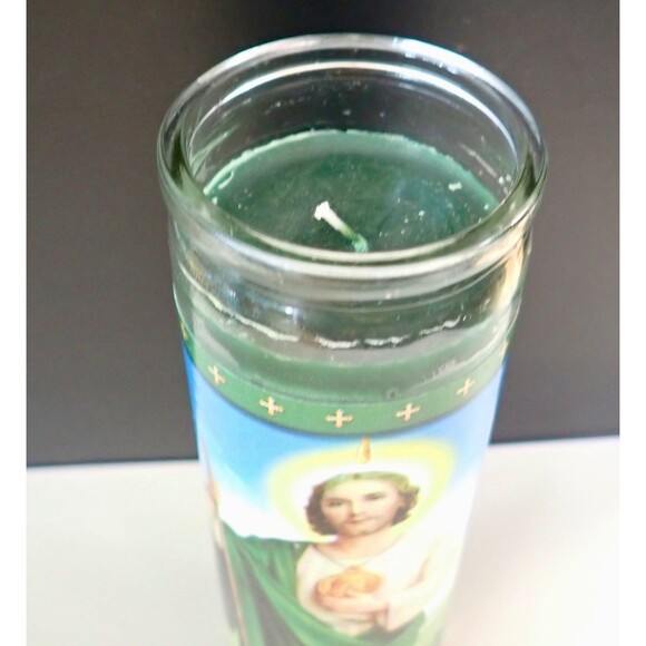 Saint Jude Candle Co. Candle English and Spanish San Judas Tadeo 8" tall New - Picture 5 of 7